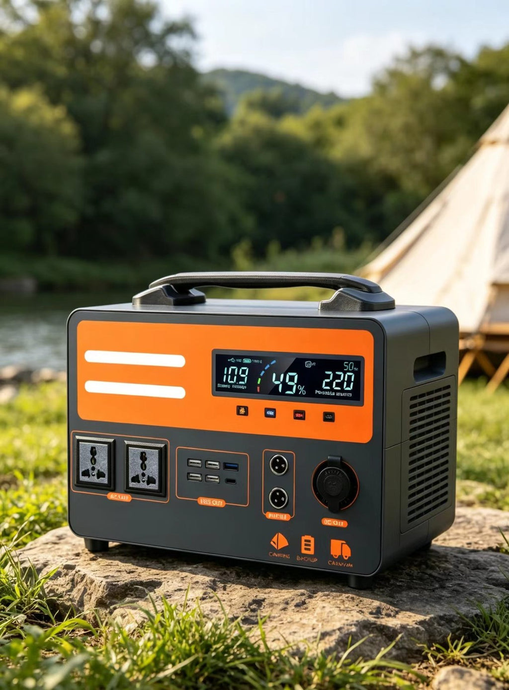 800W Centrale solaire portable 230V AC DC alimentation du générateur USB 700Wh