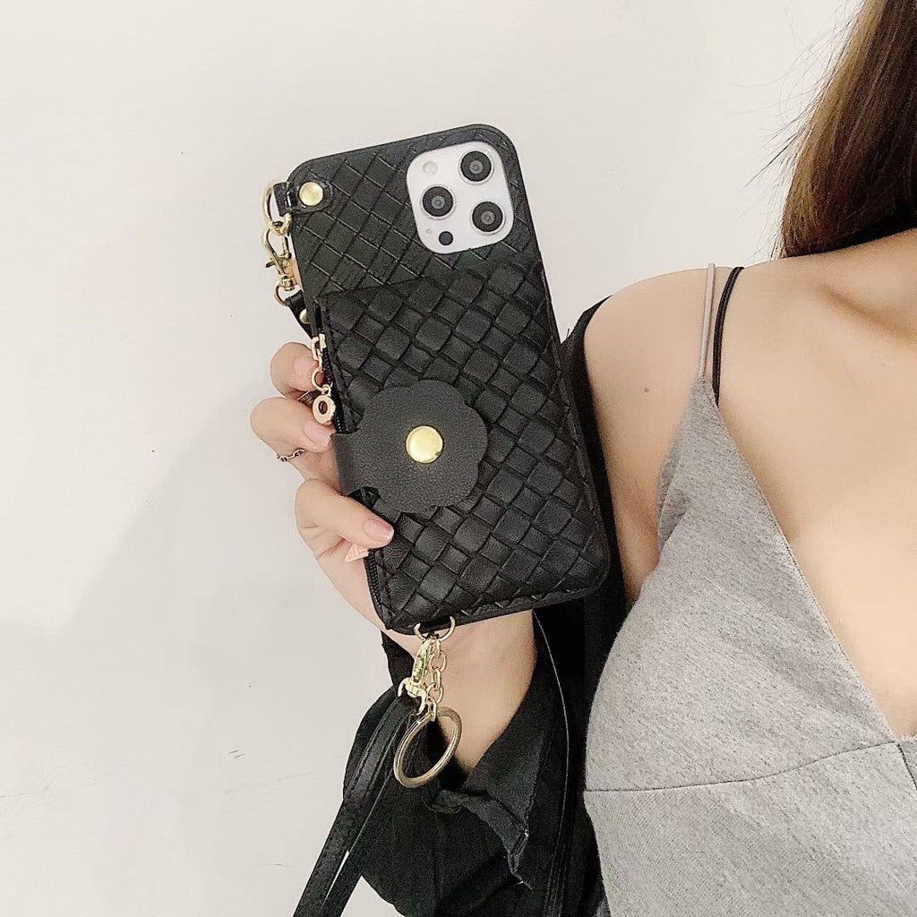 Étui téléphonique de lanyard tressé Coin Purse