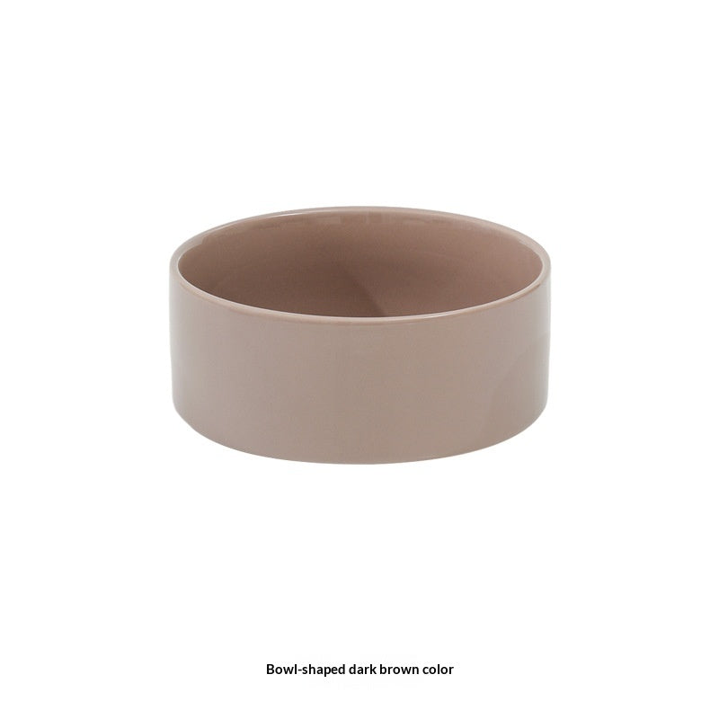 Solid Color Minimalist Accueil Utilisation Céramique Cat Food Feed Bowl