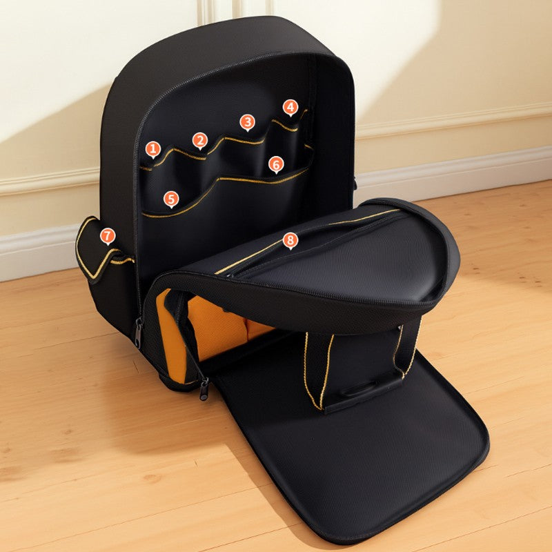 Sac à dos d'outil Grande capacité Molded Base Sac à outils Bande réfléchissante pour le site d'emploi