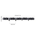 Porte-monnaie murale Mop Support Organisateur Rack 4 Fentes 5 Crochets Garage Rangement Stee Inox