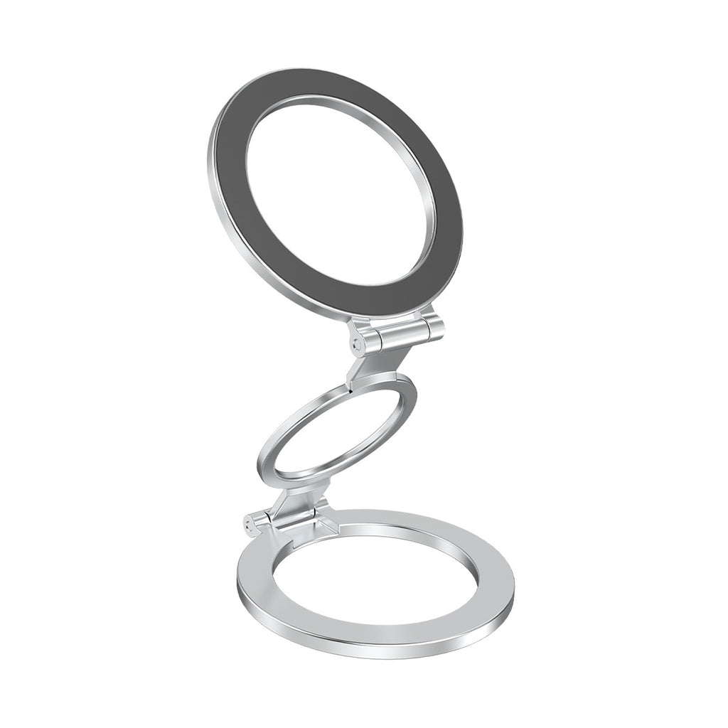 Porte-anneau magnétique à double tête avec support arrière pliable pour téléphones