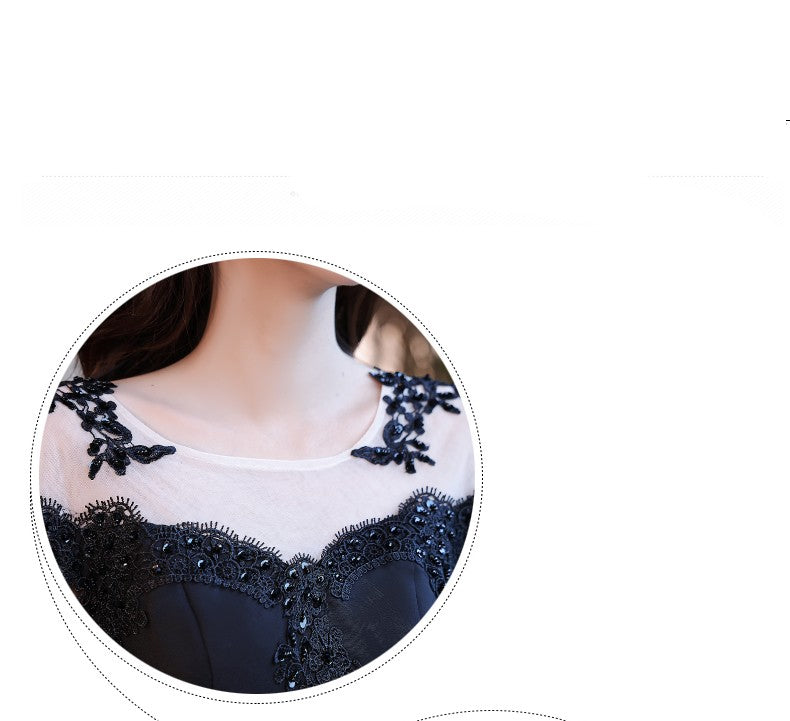 Robe de soirée noire pour femmes avec une sensation haut de gamme