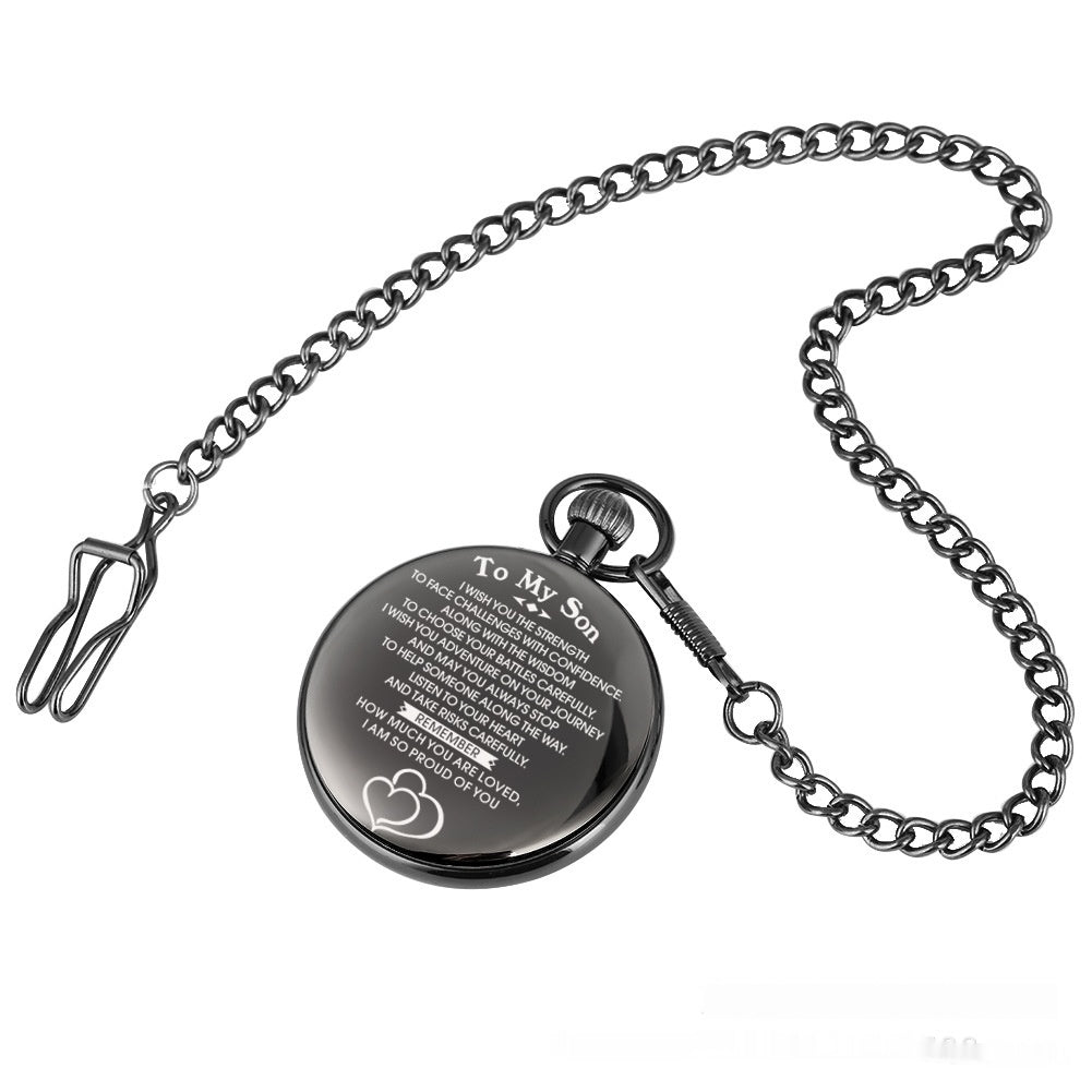 Engraved Commemorative Sale Quartz Pocket Watch
