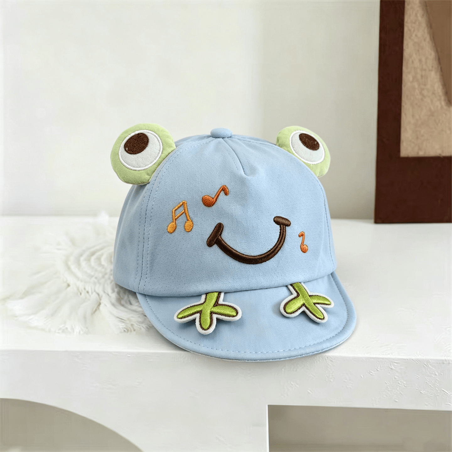 Les garçons et les filles de la grenouille musicale soft-top mignon et ludique casquette de baseball est approprié pour Ch