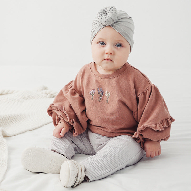 Bébé Automne Vêtements Sweatshirt Bell Sleeve Loose