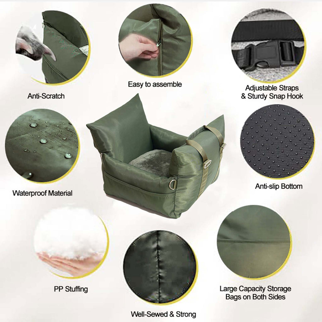 Car Kennel imperméable antidérapant antidérapant antidérapant sac d'animal amovible