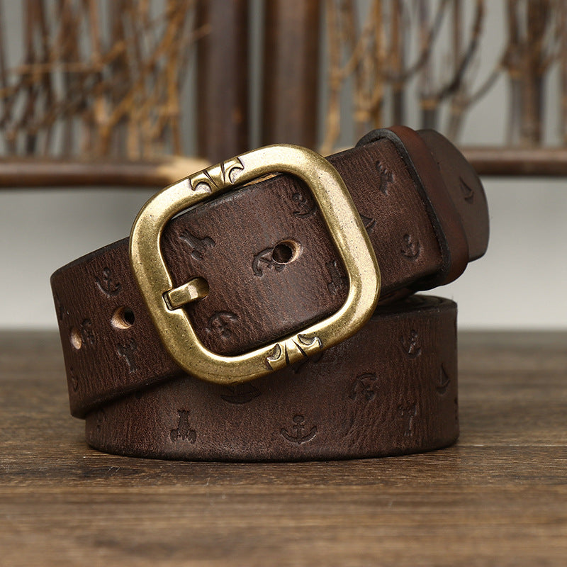 Ceinture en cuir modèle coréen