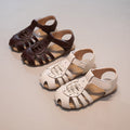 Ins Baotou Woven Roman Sandales Summer Korean Version Filles Hollow Princess Shoes Beach Wit