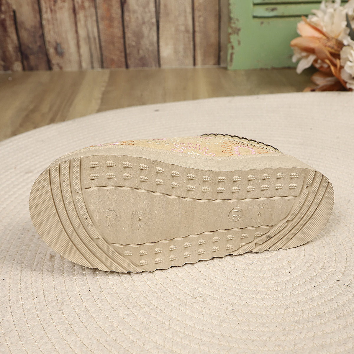 Femmes Chaussures de coton Flèche doublée épais Bottes rembourrées Plus Taille Style ethnique Bottes de neige