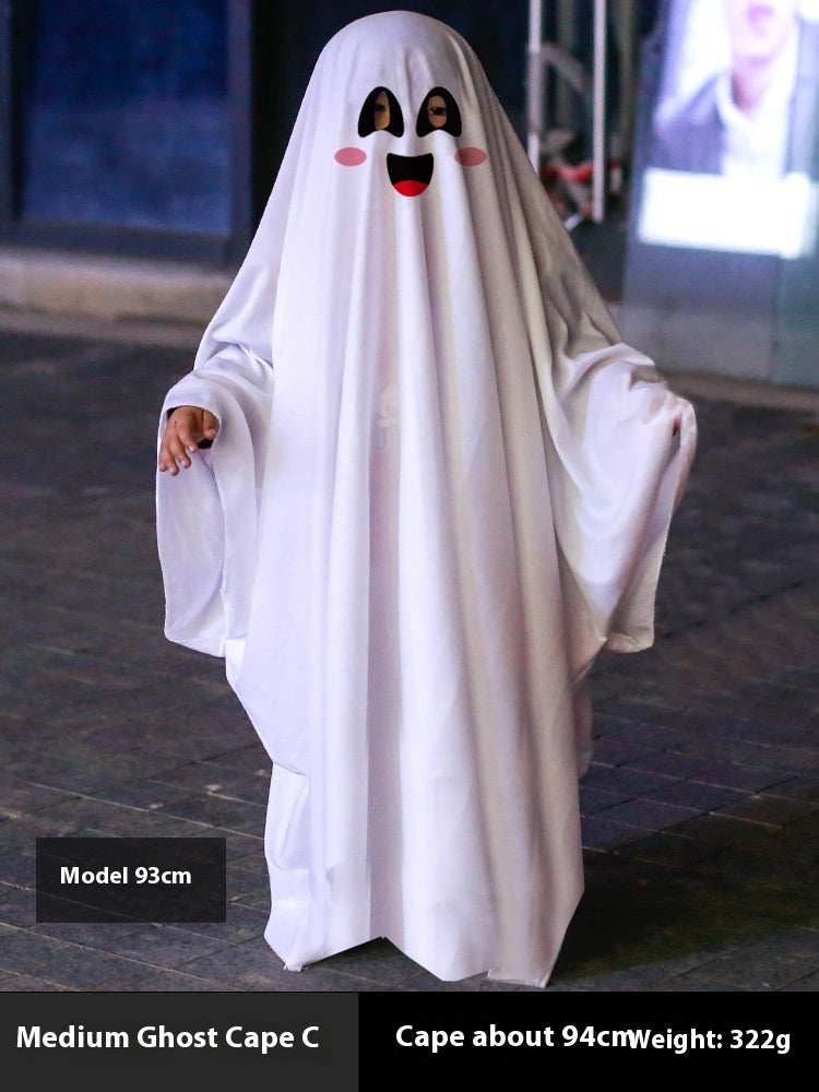 Costume blanc de fête d'Halloween Ghost Cloak Robe