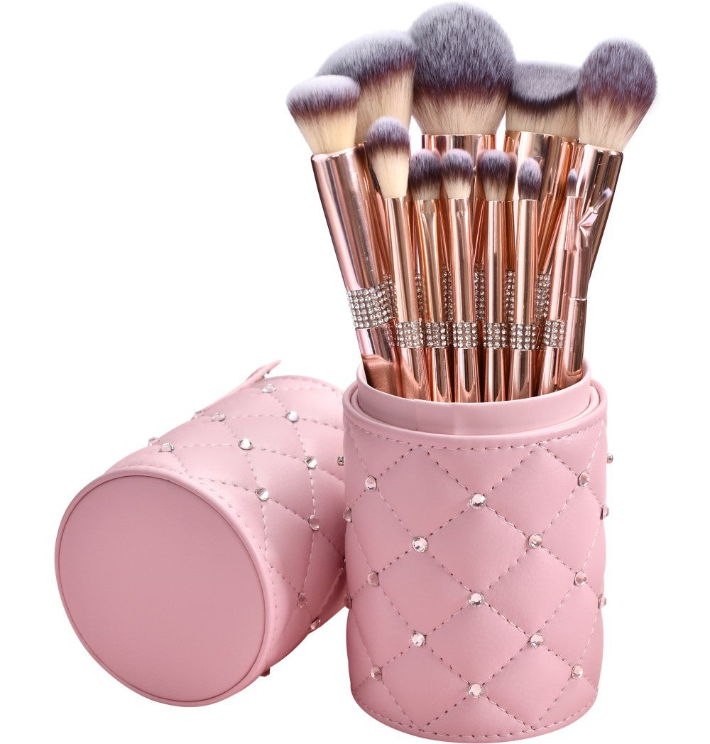 Portable maison électroplaqué rose or brosse de maquillage costume