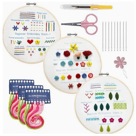 Broderie Kit d'emballage de matériel débutant