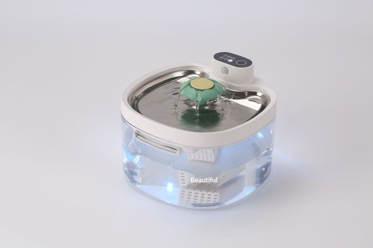 Fontaine d'eau pour animaux de compagnie filtrée par circulation intelligente