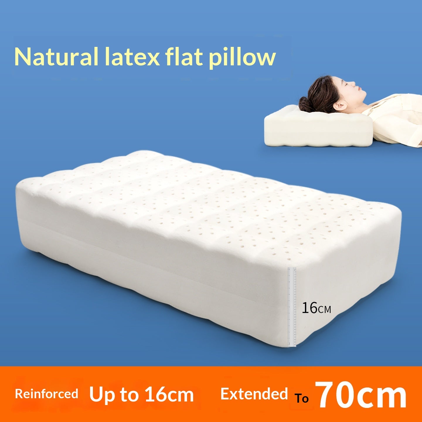 Oreiller en latex extra-hauteur à usage unique