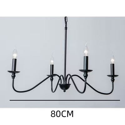 Moderne Simple et léger Luxury American Wought Iron Chandelier