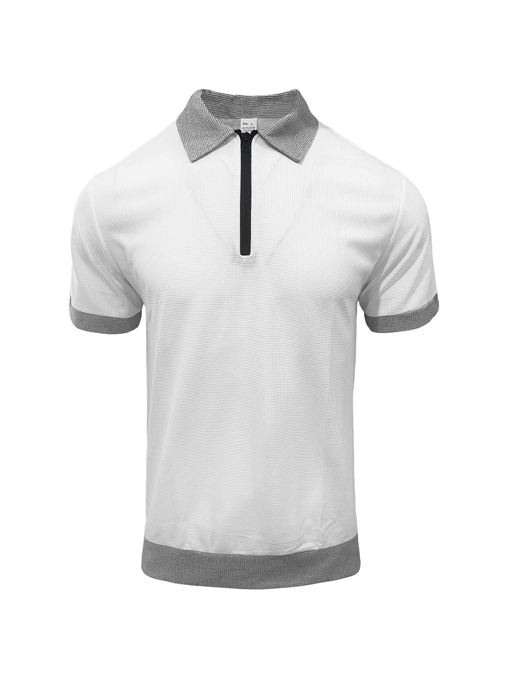 Polo homme demi-zip Polo avec collier et manches courtes