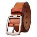 Ceinture de cowhide à épingle antique pour hommes