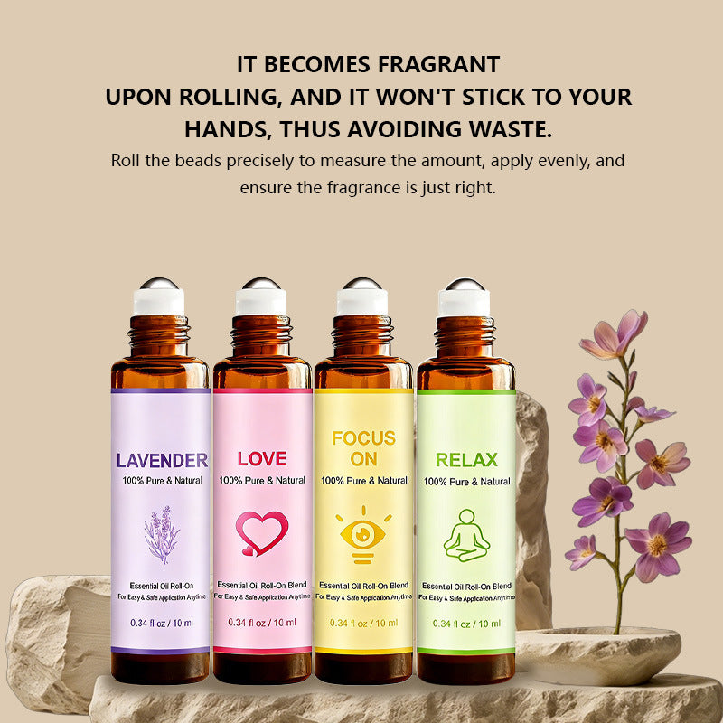 10 ML Massage encens Relaxation Rouleau pour une application pratique