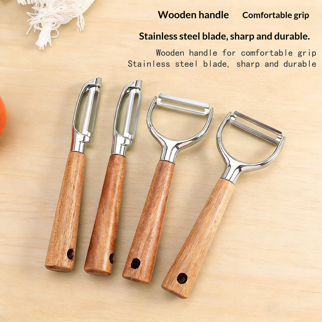 Peeler en acier inoxydable Acacia Wood