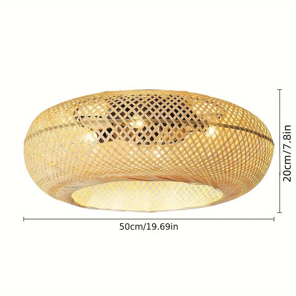 Lumière de plafond télécommandée de style Bamboo-weave