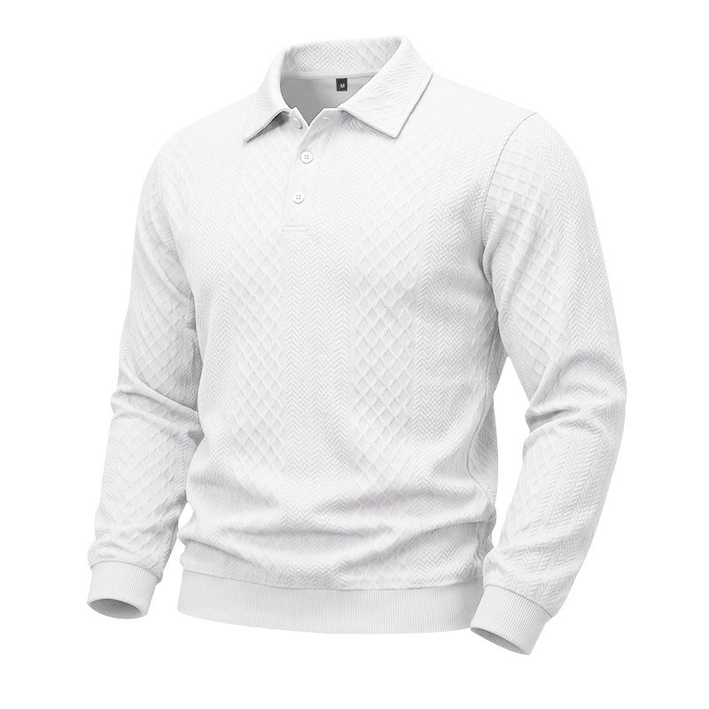 Hommes Relaxed Fit Jacquard Texturé Casual Tous assortis manches longues Hoodie
