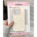Étui de téléphone floral en plastique rose pour femmes