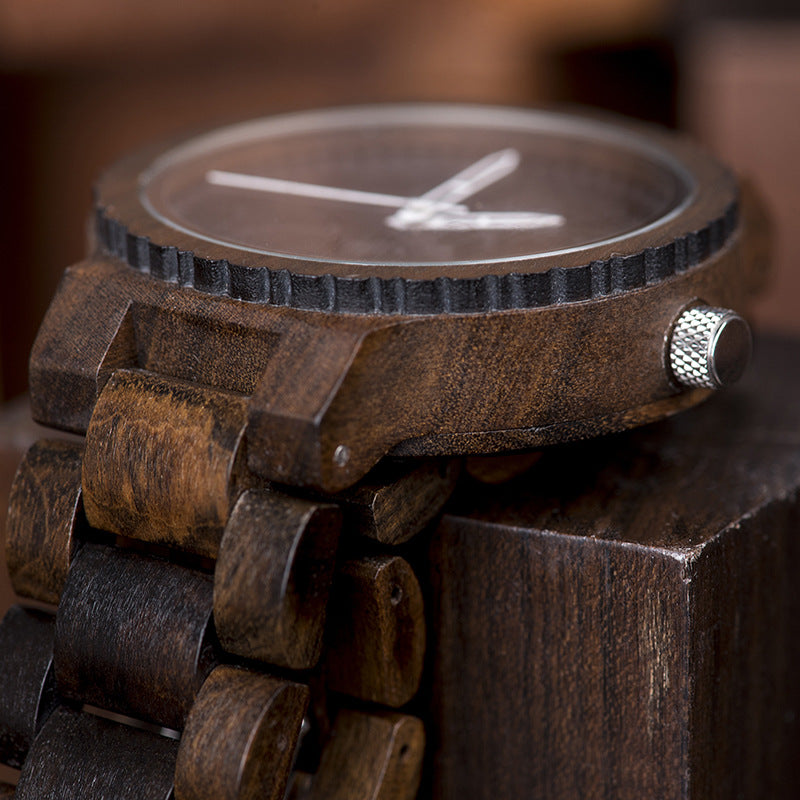 Montre en bois de style homme personnalisé et mode