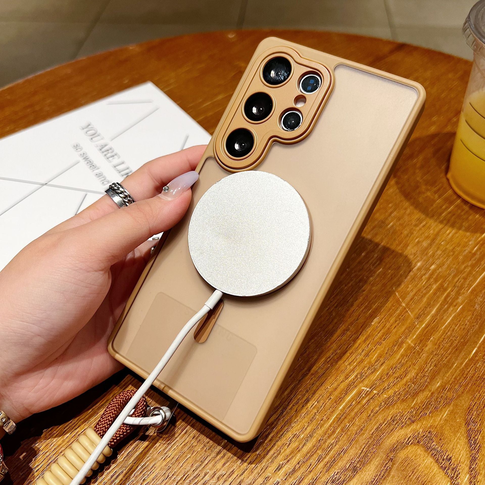 Étui de téléphone magnétique à bande de sable Yadun