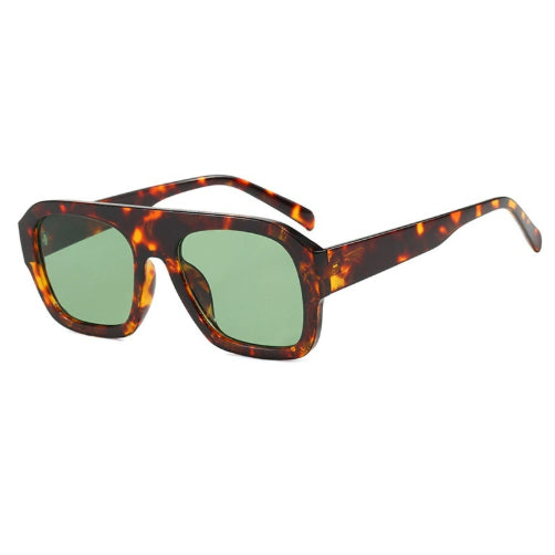 Lunettes de soleil carrées à grand cadre de pont simple