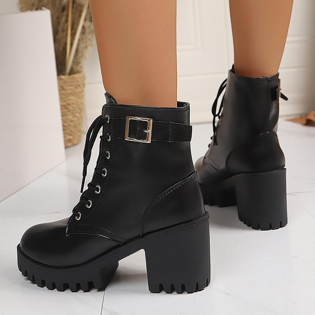 Femmes Noir Élégant Bottes à talons hauts