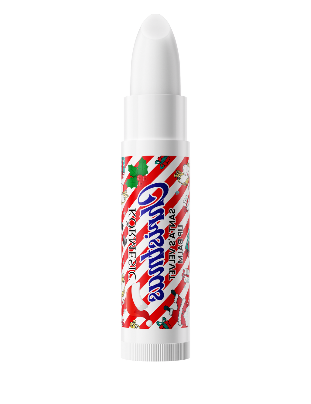 Baume à lèvres cadeau en velours du Père Noël