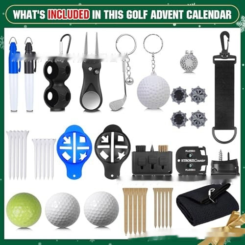 Calendrier de l'avent de golf pour hommes Artisanat Design de mode Décoration haute sens