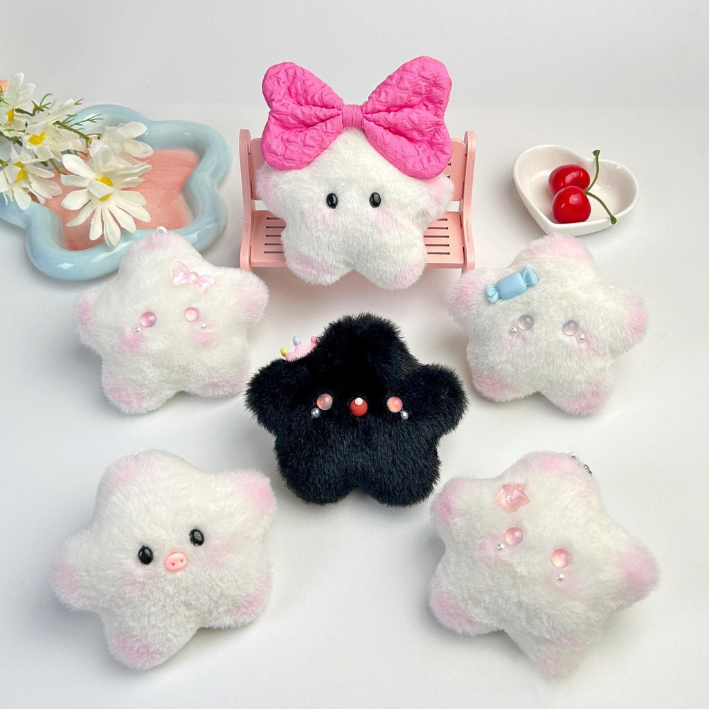 Cartoon Plush Cat-eye Star Squeaky Porte-clés Doll Pendentif