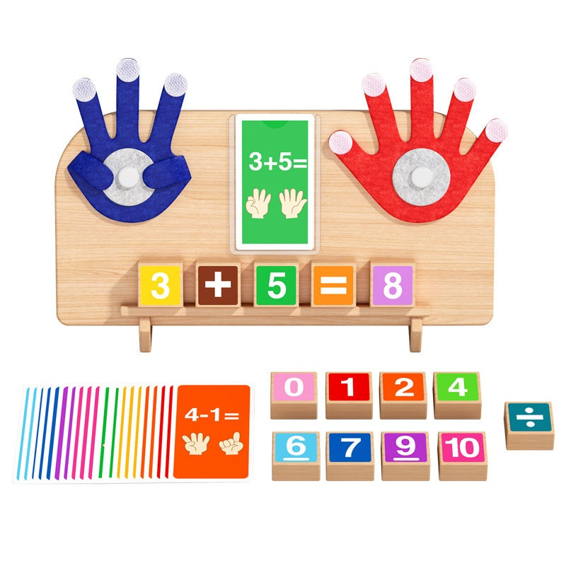 Montessori Wooden Toy for Children Finger Arithmetic Game
