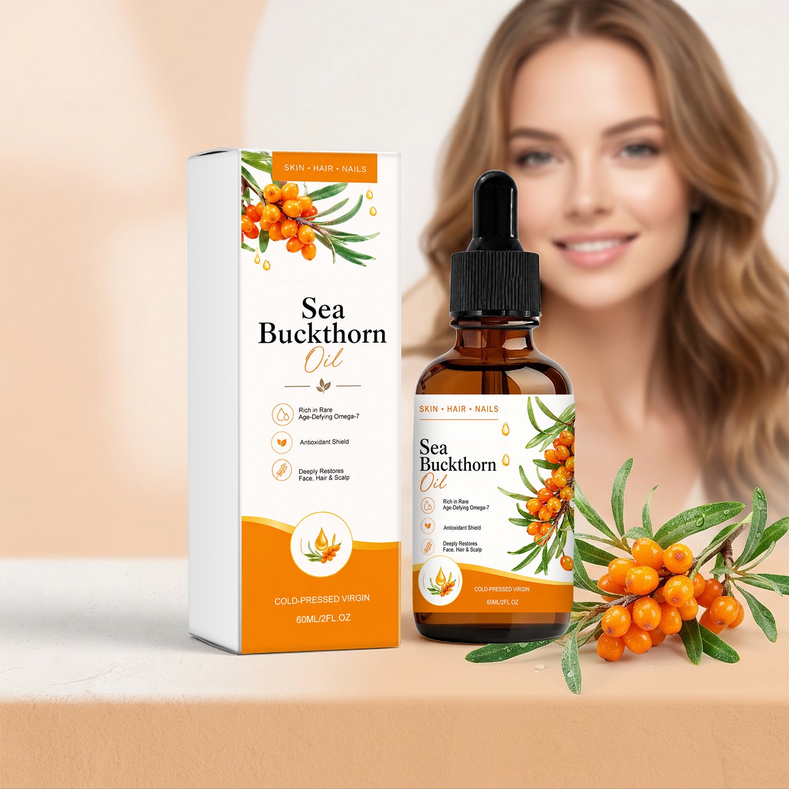 Huile de Buckthorn de mer antioxydante
