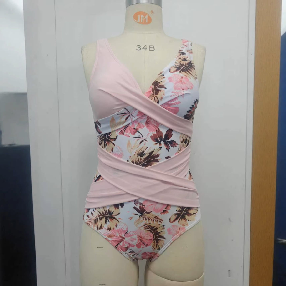 Maillot de bain imprimé à une pièce pour femmes plus taille sexy