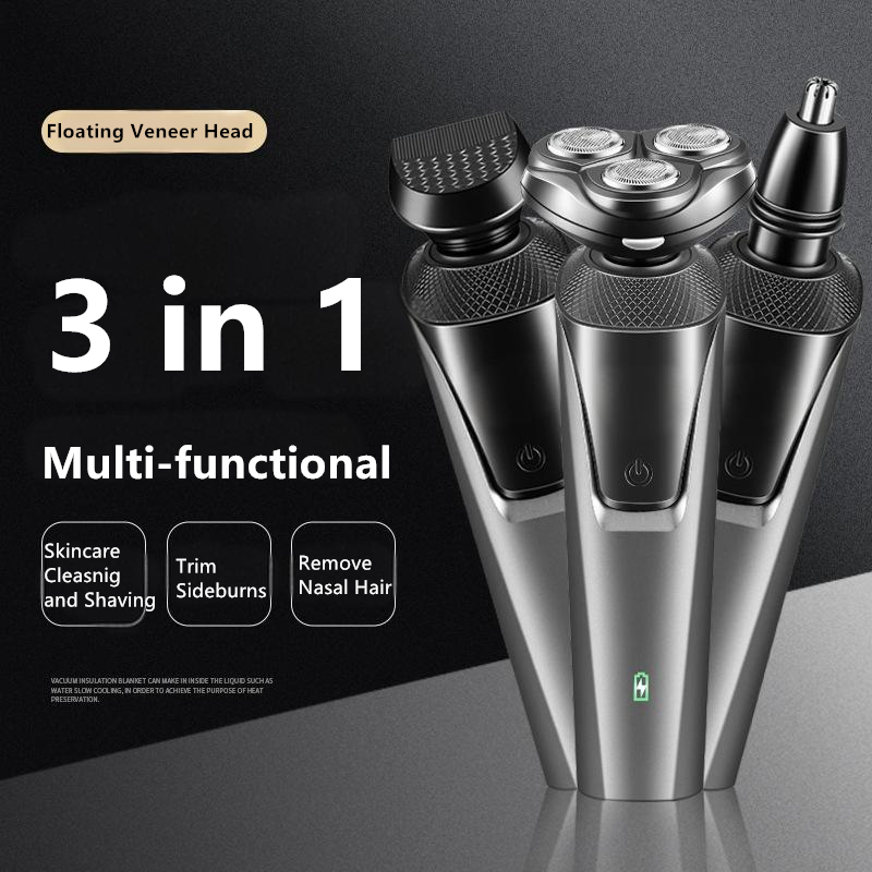 Électrique barbe Nez d'oreille Trimmer Hommes Rasoir Rasoir imperméable Pop-Up humide sans fil sec