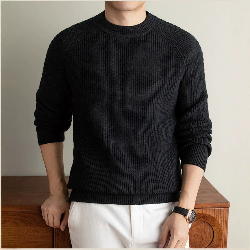 Col rond Couleur solide tendance confortable et doux