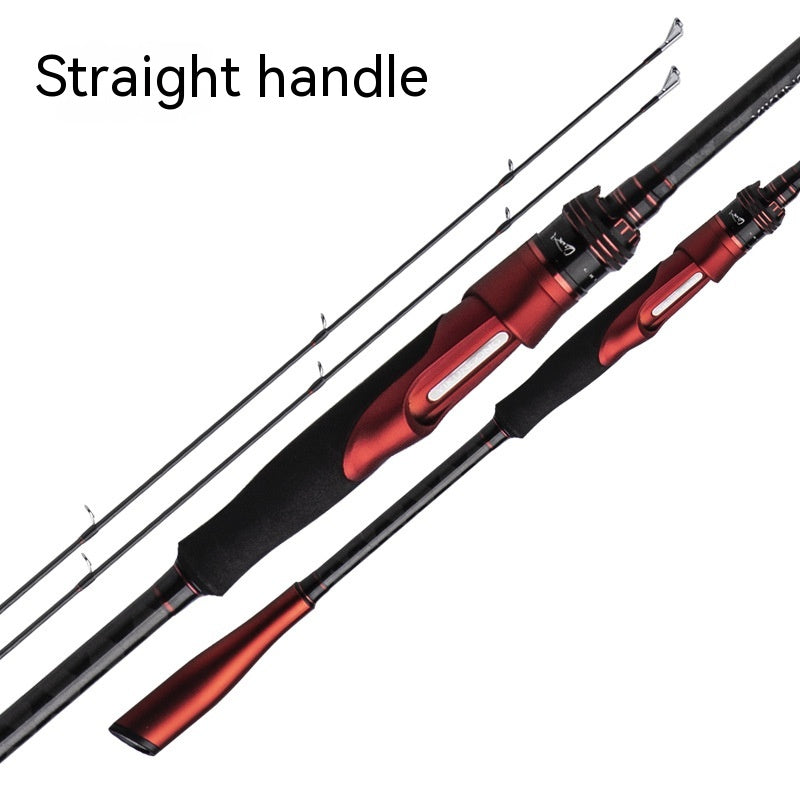 Carbon Straight Handle Pikestaff Light Lure Rod Tossing Rod de pêche réglable