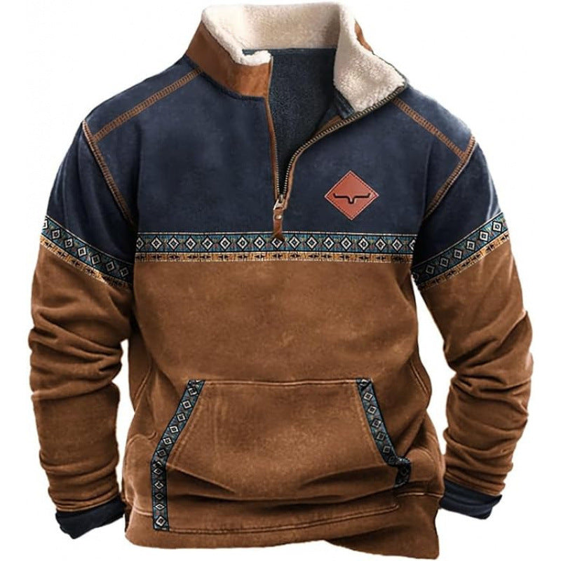 Chemise à manches longues imprimé numérique pour homme
