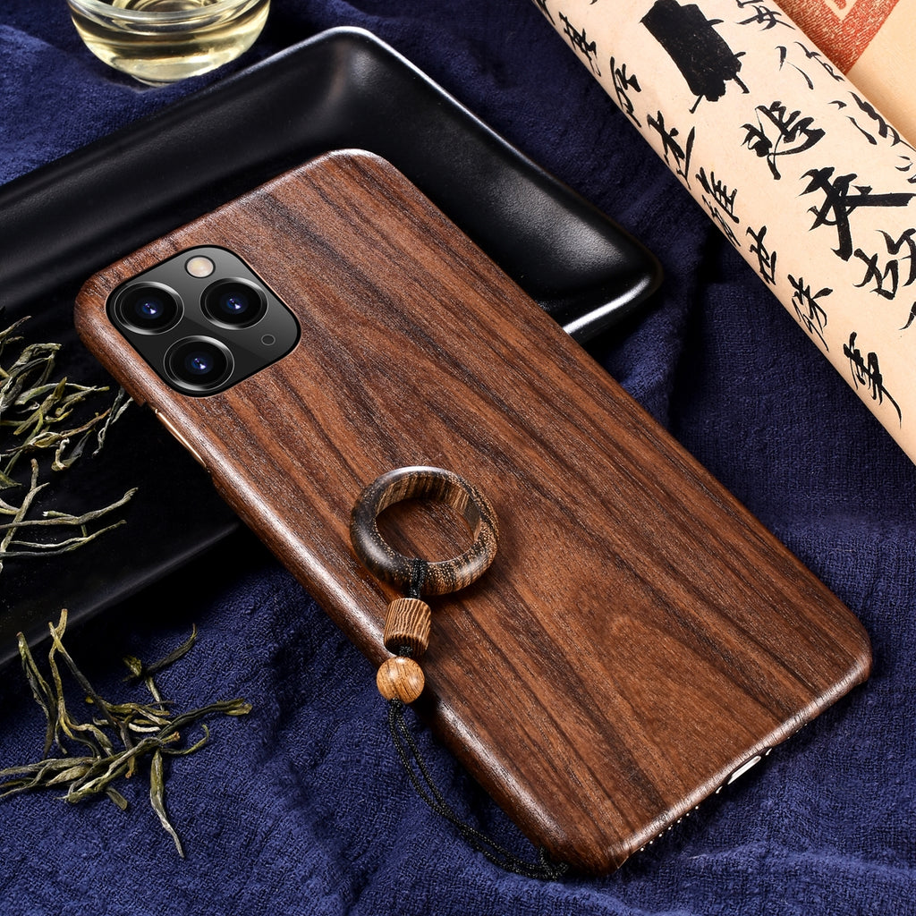 Étui téléphonique en bois broyé simple et ultra fin