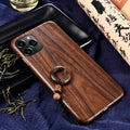 Étui téléphonique en bois broyé simple et ultra fin