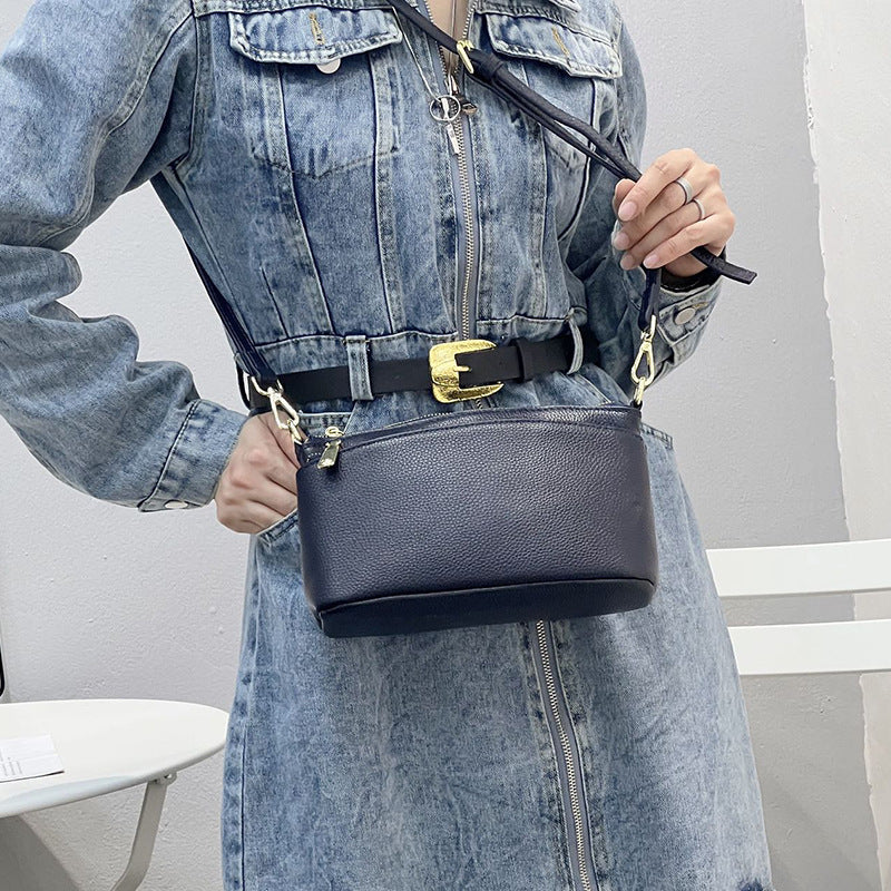 Sac à main pour femmes Sac à épaule en cuir plein grain