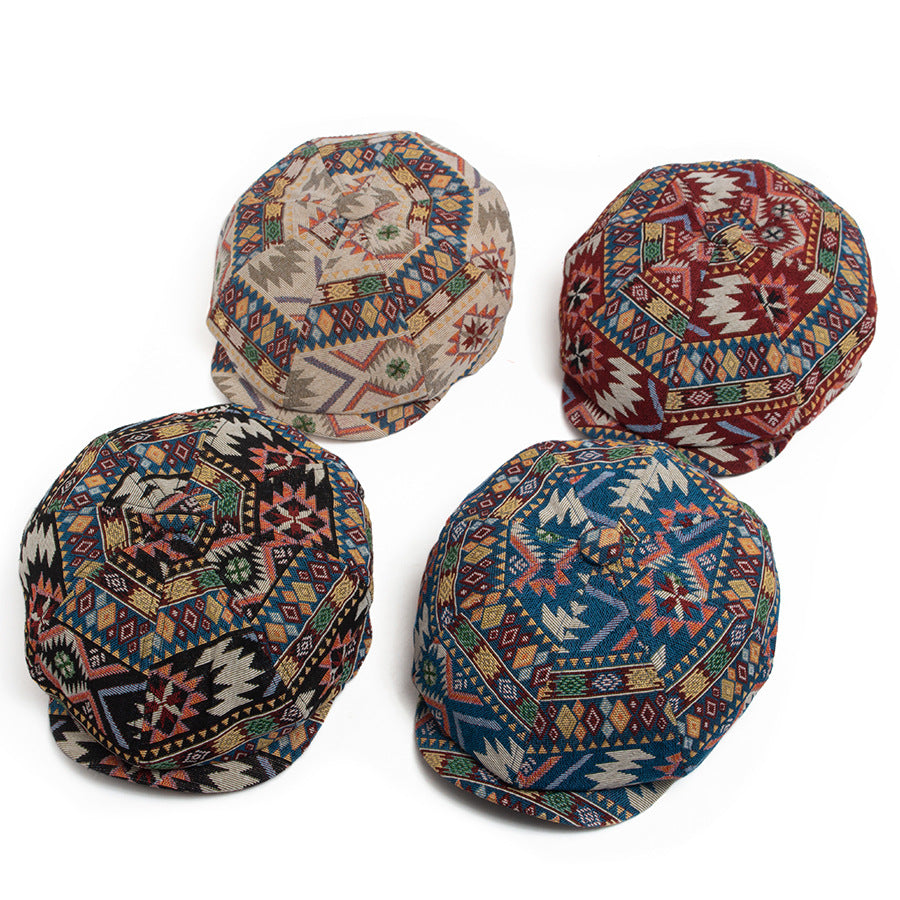 Chapeau octagonal de style ethnique bohème