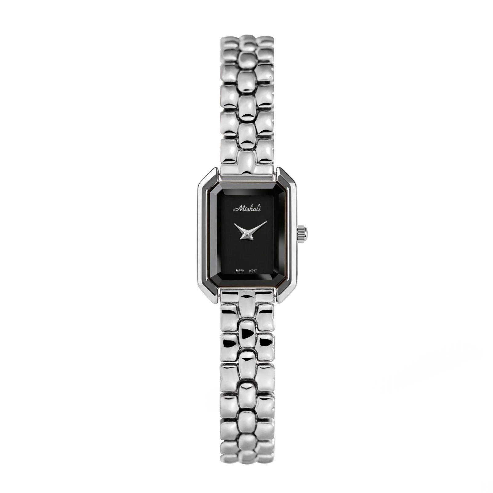 Montre carrée cnspirée avec une bande en acier