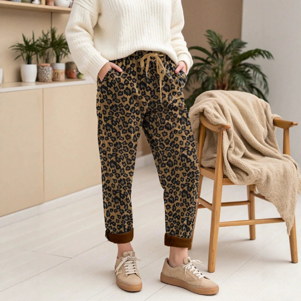 Sweatpants européens et américains à empreinte léopard