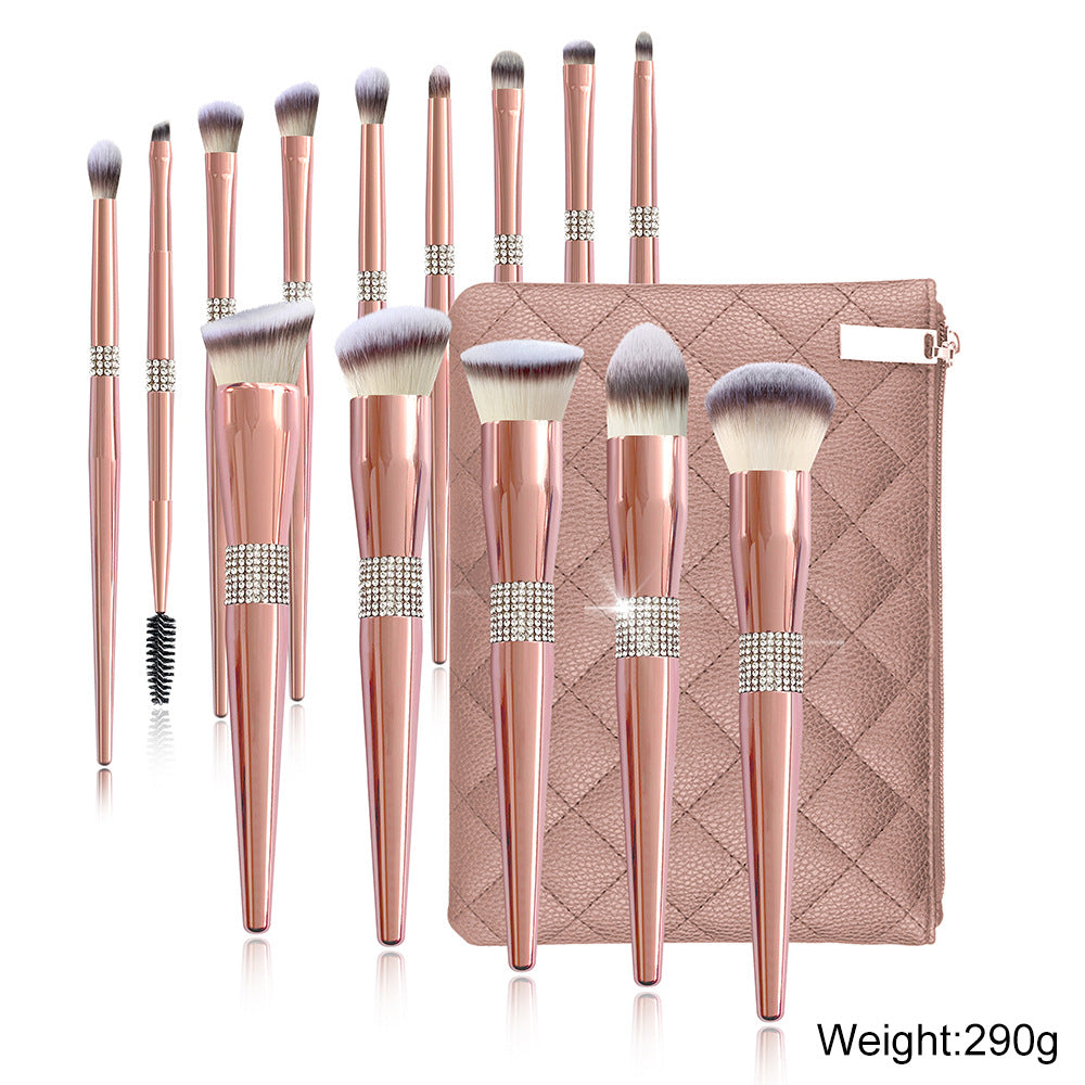 Portable maison électroplaqué rose or brosse de maquillage costume