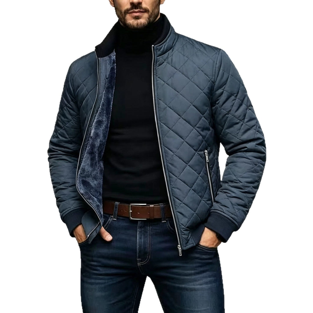 Veste de coton rembourrée diamantée pour hommes