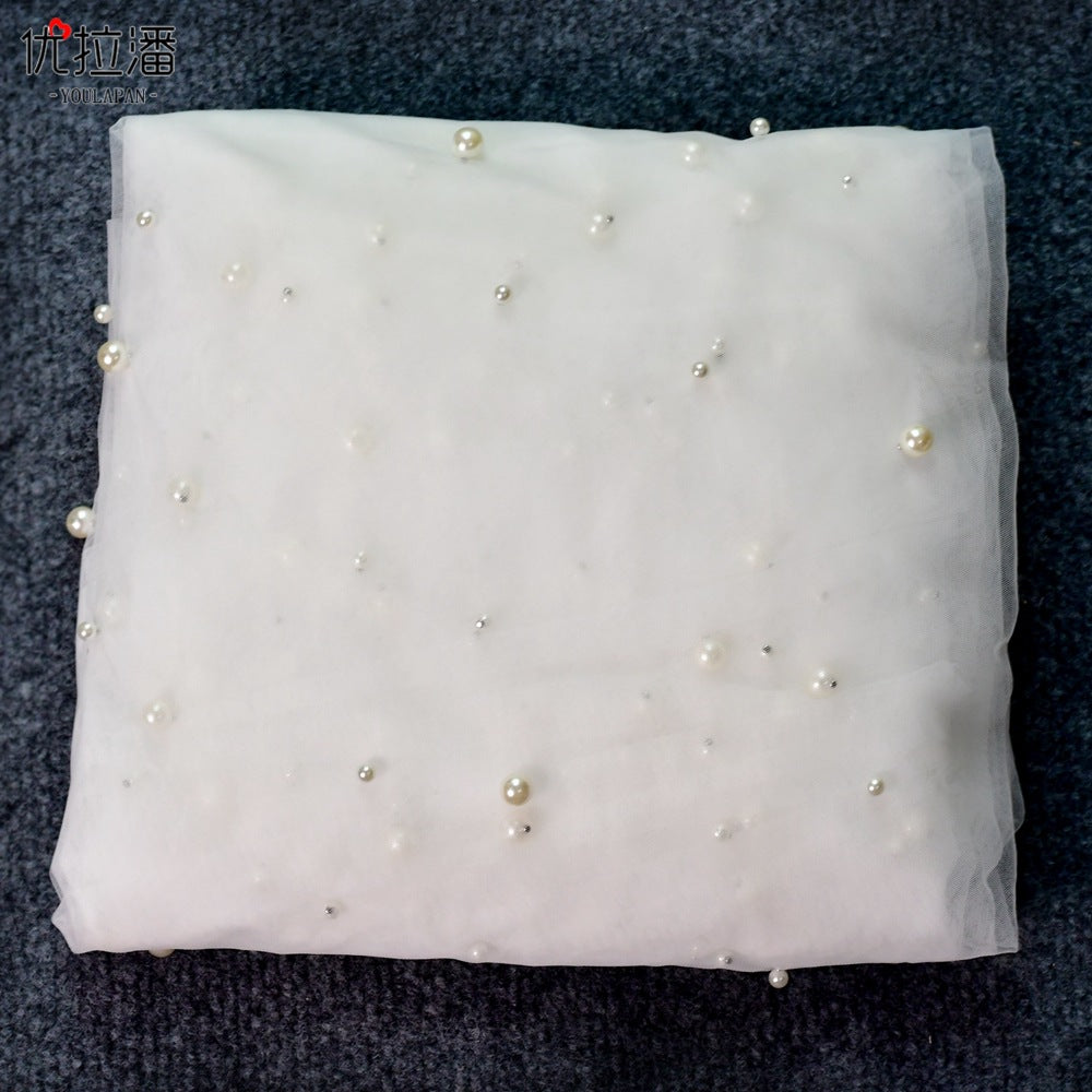 Industrie lourde de luxe voile de perles de mariée